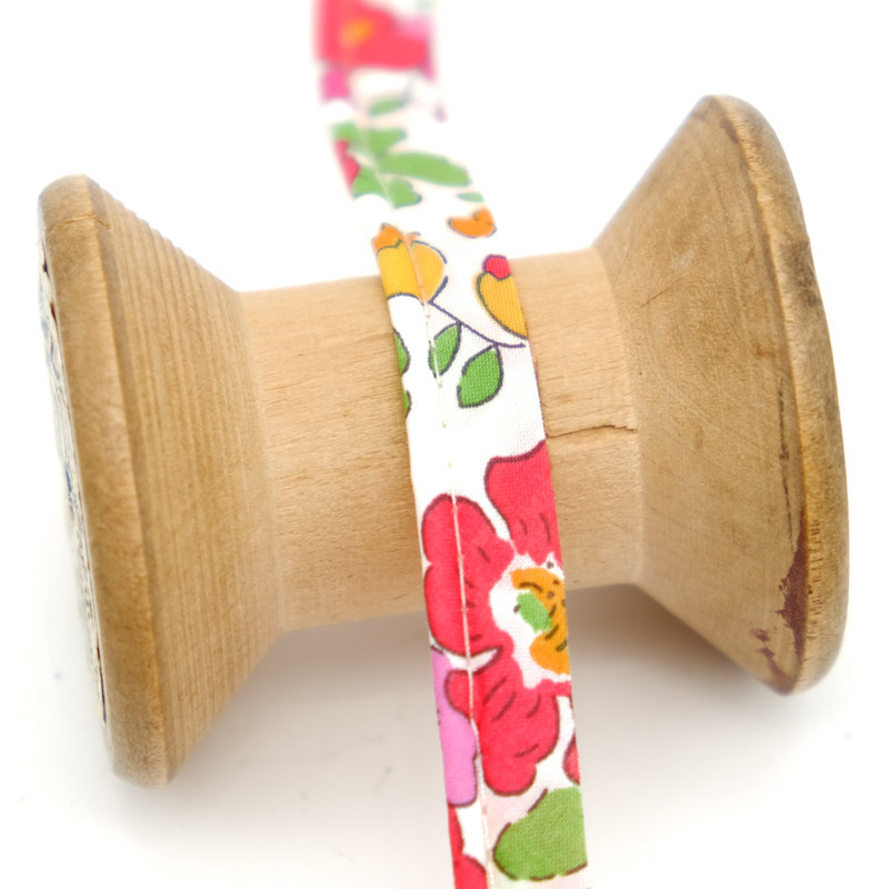 Liberty Fabrics Betsy Red and Pink Piping - Maison Klem